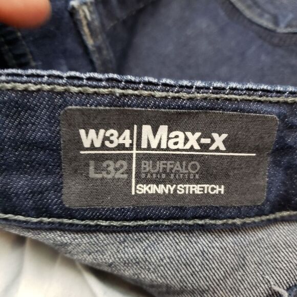 Buffalo max x skinny stretch jeans 34 Dark Wash - Picture 6 of 15